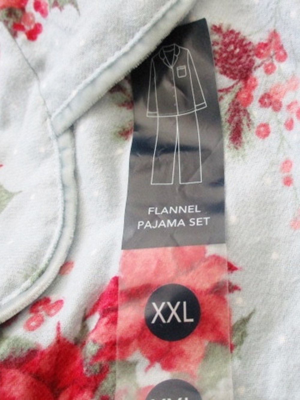CHARTER CLUB - Pajamas Poinsettia Cotton Flannel Set - XXL - Picture 9 of 9